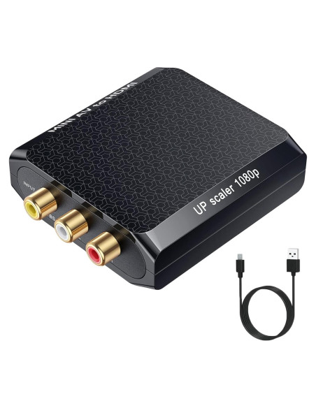 Convertidor RCA a HDMI WENTER 1080P para VCR y Consolas