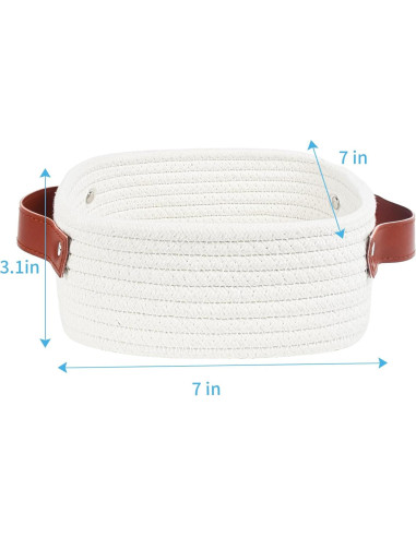 Cesta de Almacenamiento ABenkle Cuadrada 18x18x8 cm Blanca