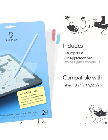 Protector de Pantalla Paperlike 2.0 para iPad 10.2" - Antirreflejo y Resistente a Rayones