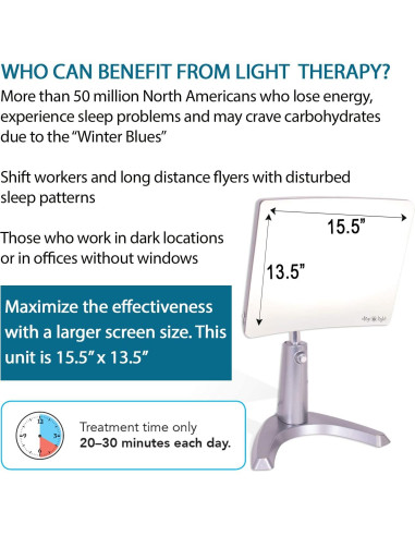 Lámpara de Terapia de Luz Carex Day-Light Classic Plus 10000 LUX