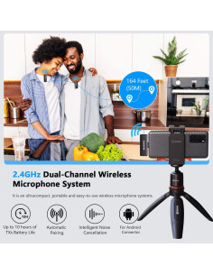 Micrófono Lavalier Inalámbrico Sevenoak SKM-W10 USB-C 10h Batería 2