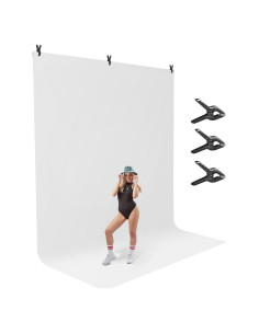 Pantalla de Fondo Blanca LimoStudio 2.74x3.96m 200GSM Premium