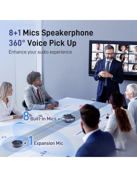 Webcam 4K EMEET S800 + Altavoz Bluetooth Luna Plus