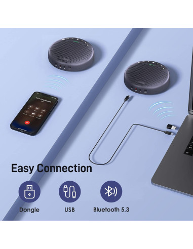 Webcam 4K EMEET S800 + Altavoz Bluetooth Luna Plus