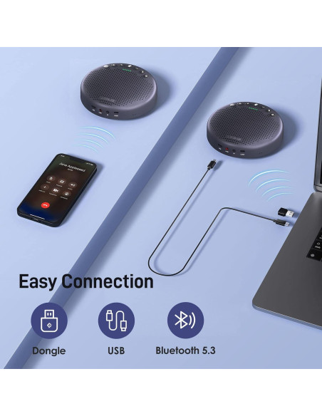 Webcam 4K EMEET S800 + Altavoz Bluetooth Luna Plus