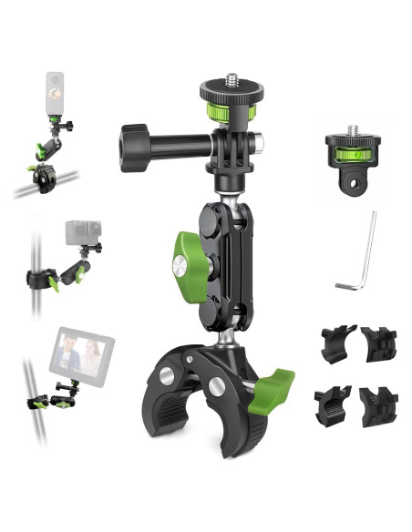 Abrazadera de Montaje para Cámara YAYOYA UBA-C1 con Adaptador GoPro