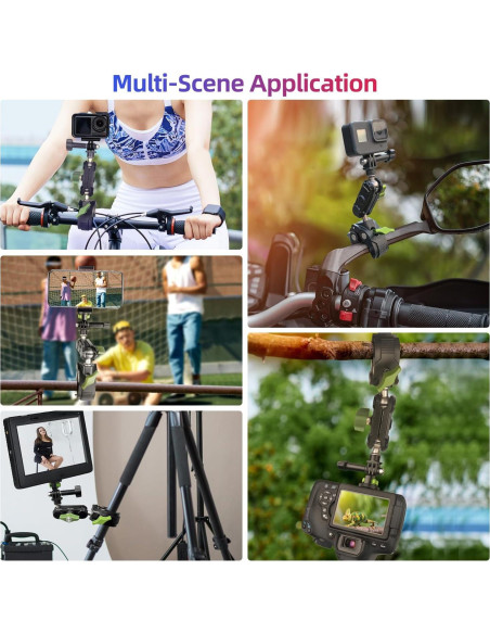 Abrazadera de Montaje para Cámara YAYOYA UBA-C1 con Adaptador GoPro