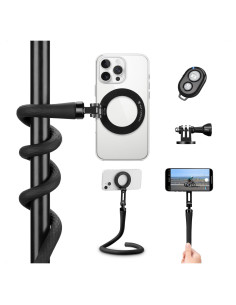 Soporte Magnético Flexible K&F Concept para Magsafe - Selfie Stick con Adaptador para GoPro