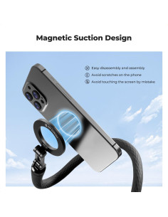 Soporte Magnético Flexible K&F Concept para Magsafe - Selfie Stick con Adaptador para GoPro 2