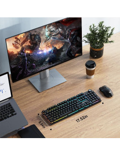 Combo Teclado Mecánico RGB y Ratón Inalámbrico NPET S21PRO 2