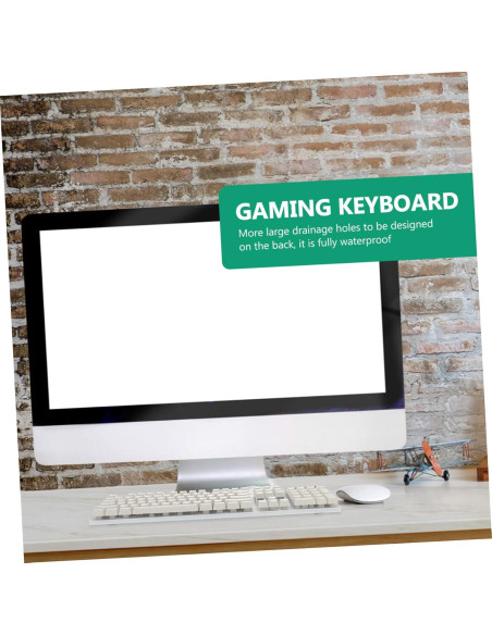 Teclado Mecánico USB Retroiluminado OSALADI Ergonómico Blanco