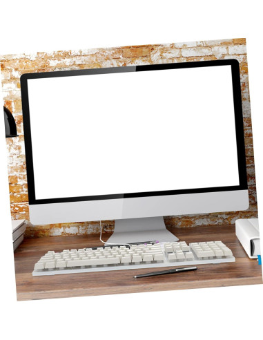 Teclado Mecánico USB Retroiluminado OSALADI Ergonómico Blanco