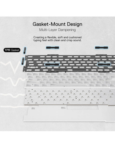 Teclado Mecánico Inalámbrico Redragon K649 PRO 82 Teclas RGB