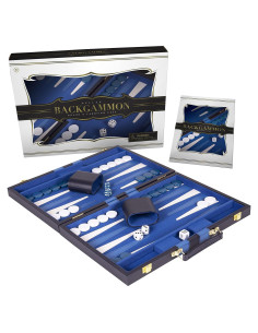 Juego de Backgammon Crazy Games Pequeño 27.9x38.1cm Azul