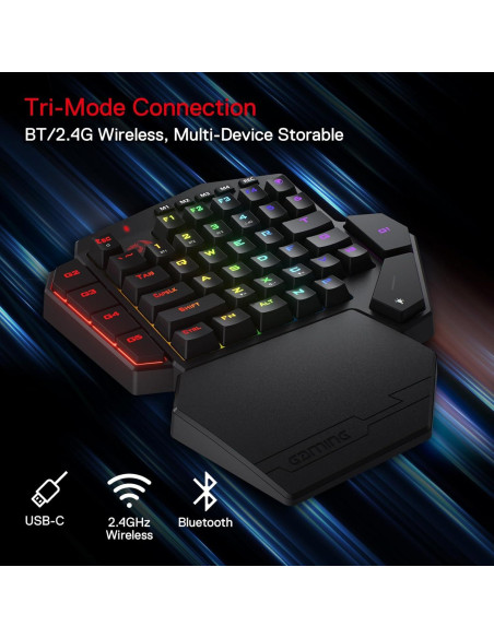 Teclado Mecánico Inalámbrico Redragon K585 PRO 42 Teclas RGB