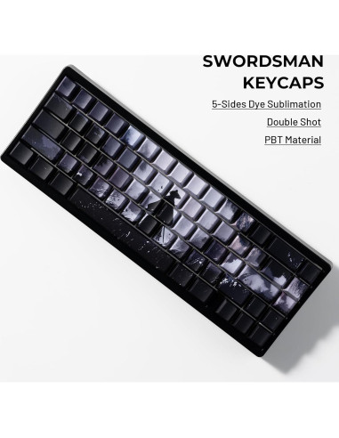 Juego de Teclas PBT Guerrero XVX para Teclados Mecánicos 134 Piezas