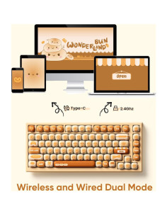 Teclado Mecánico Inalámbrico Akko MG75W Bun Wonderland 75% 2