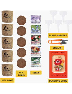 Kit de Jardín de Margaritas Meekear - 5 Bolsas, Discos y Tijeras 2