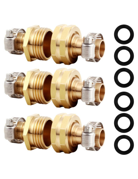 Conector de manguera de jardín YELUN 15.95mm 3 piezas