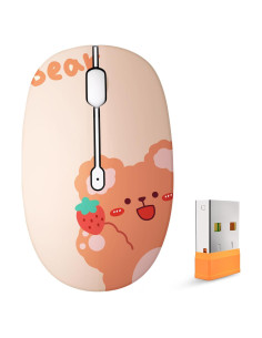 Ratón Inalámbrico FMOUSE M101 Kerry Bear, Silencioso, 2.4GHz