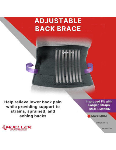 Faja Ajustable para la Espalda MUELLER - Soporte Alivio Dolor Unisex