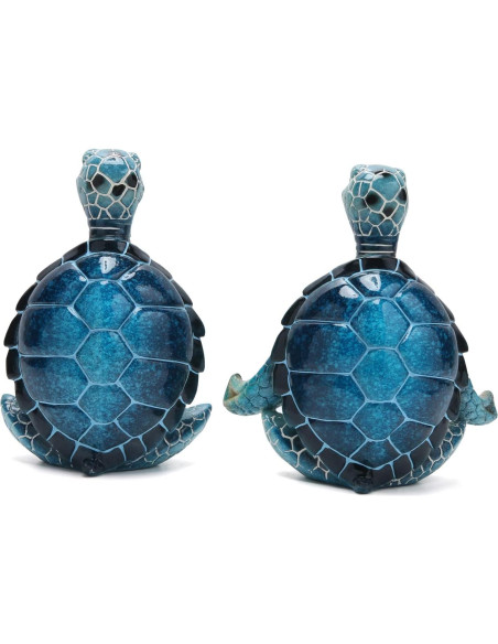 Estatuas de Tortuga Marina Meditativa de Resina Ecológica - 2 Piezas Estatuas de Tortuga Marina Meditativa de Resina Ecológica - 2 Piezas