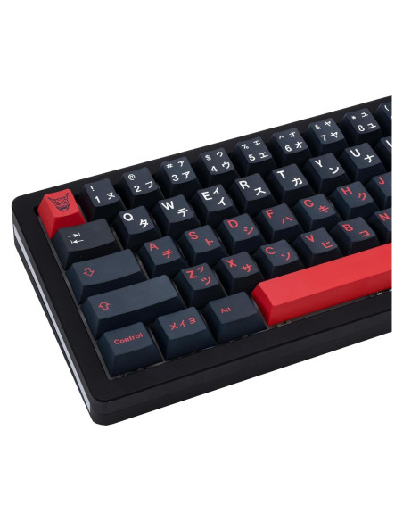 Capsulas de Teclado Mecánico GEKUCAP 129 Teclas Rojo Negro PBT