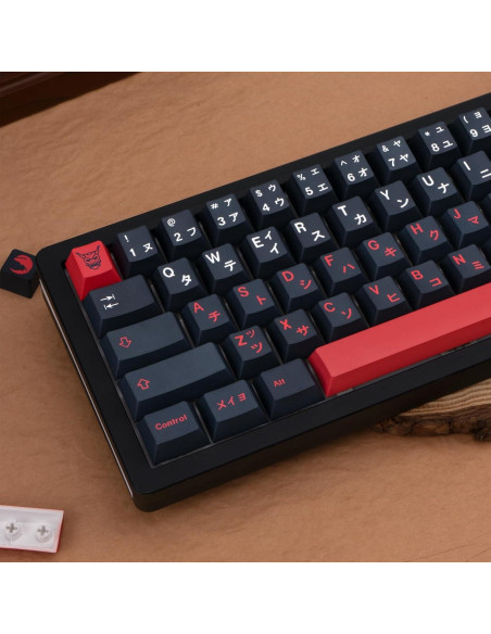 Capsulas de Teclado Mecánico GEKUCAP 129 Teclas Rojo Negro PBT