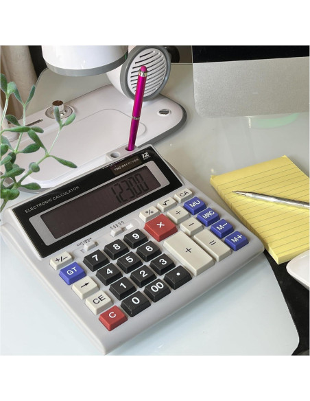 Calculadora de Escritorio Lily's Home 12 Dígitos Pantalla 12,7 cm