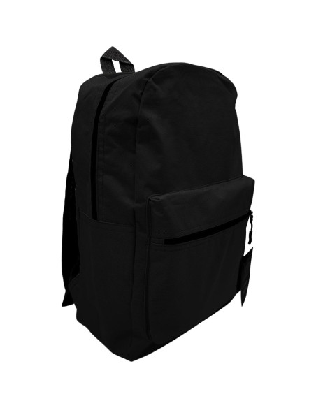 Paquete de 48 mochilas negras de 17 pulgadas con cremallera