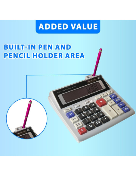 Calculadora de Escritorio Lily's Home 12 Dígitos Pantalla 12,7 cm