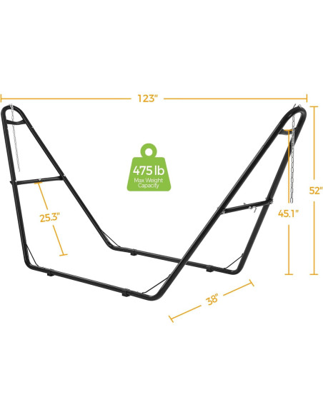 Soporte de Hamaca Universal Yaheetech de Acero Doble 215kg