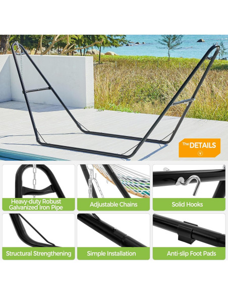 Soporte de Hamaca Universal Yaheetech de Acero Doble 215kg