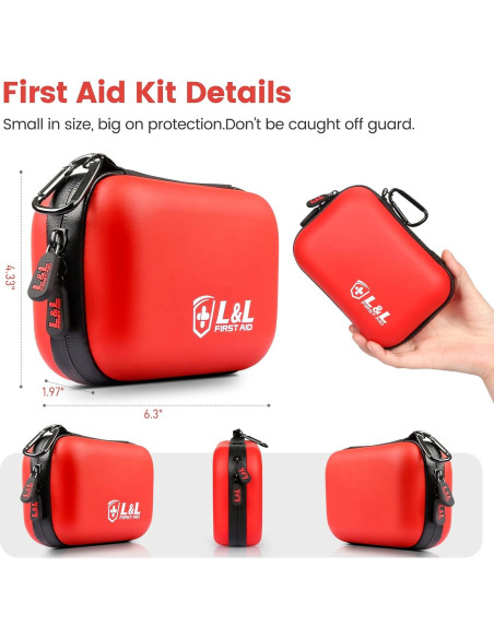 Kit de Primeros Auxilios L&L 120 Piezas Impermeable Rojo