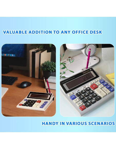 Calculadora de Escritorio Lily's Home 12 Dígitos Pantalla 12,7 cm