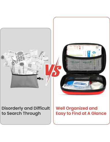 Kit de Primeros Auxilios L&L 120 Piezas Impermeable Rojo