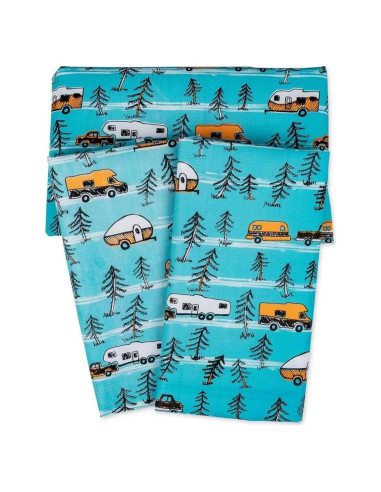 Mantel de Camping Camco 274x137 cm + Fundas para Bancos 274x46 cm