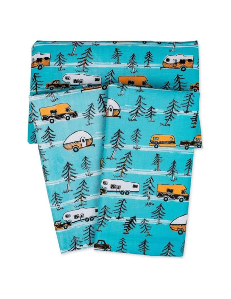 Mantel de Camping Camco 274x137 cm + Fundas para Bancos 274x46 cm