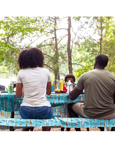 Mantel de Camping Camco 274x137 cm + Fundas para Bancos 274x46 cm