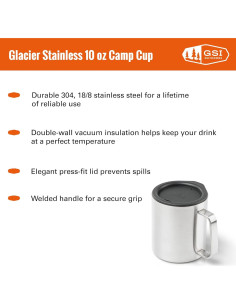 Taza de Campamento Aislada GSI Outdoors 444 ml Cepillado 2