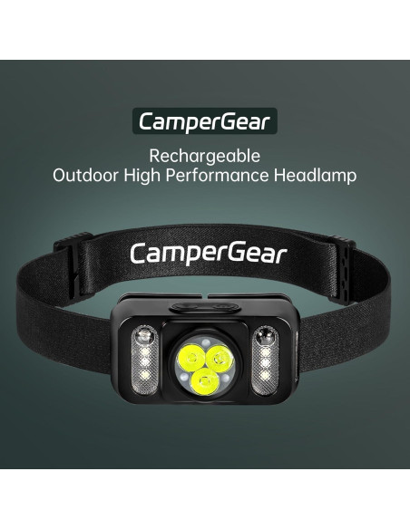 Linterna Frontal Recargable KambGear CG101 2000 Lúmenes LED Linterna Frontal Recargable KambGear CG101 2000 Lúmenes LED