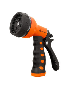 AUTOMAN Pistola de Riego Jardín Naranja 7 Patrones Ajustables