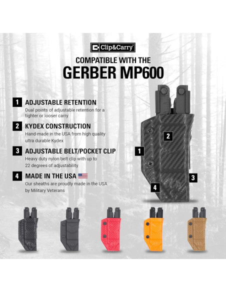 Funda Kydex Clip & Carry para Multiherramienta Gerber MP600