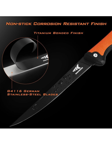 Cuchillo Plegable KastKing para Filetear 16.5 cm Acero Inoxidable