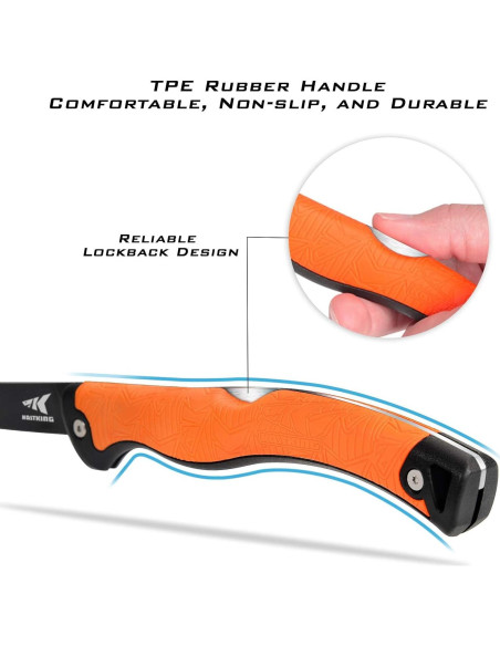 Cuchillo Plegable KastKing para Filetear 16.5 cm Acero Inoxidable