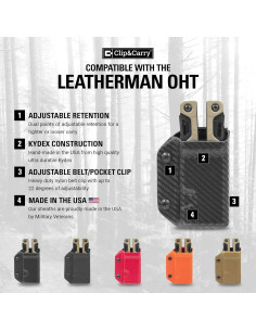 Funda Kydex Clip & Carry para Leatherman OHT - Hecho en EE. UU. 2