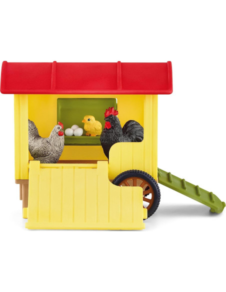 Juego de Granja Schleich 123 Piezas con Casa, Gallinero y Establo