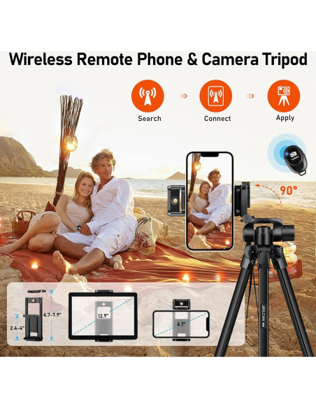 Trípode JOILCAN M30-Tablet 68" (172.72 cm) Ajustable con Control Remoto