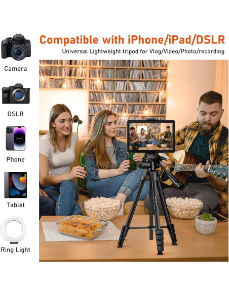 Trípode JOILCAN M30-Tablet 68" (172.72 cm) Ajustable con Control Remoto