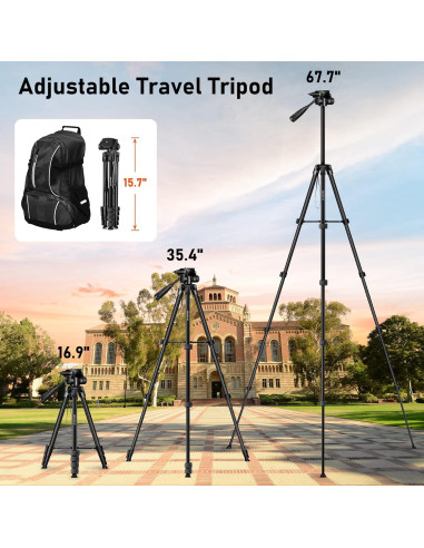 Trípode JOILCAN M30-Tablet 68" (172.72 cm) Ajustable con Control Remoto